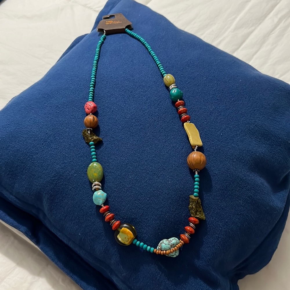 Long Necklace Zebar by Treska  (17 inches)